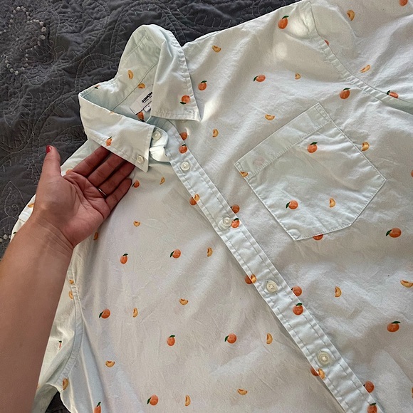 Mens peach button up - Picture 6 of 8